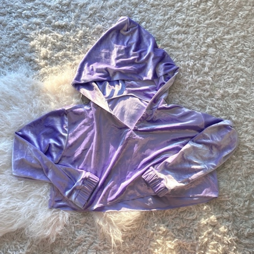 Velvet lavender tracksuit set - Picture 2 of 3